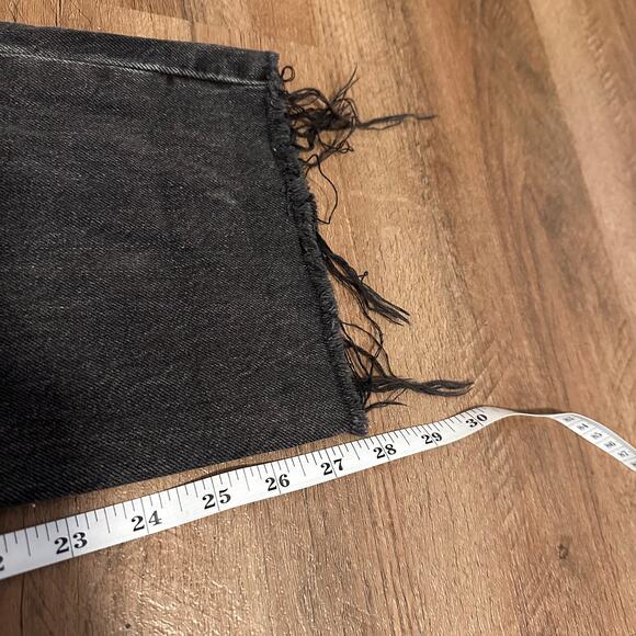 Levi 501 Jeans Mens 28x28 Black Distressed Cotton Denim Pants - Picture 4 of 6